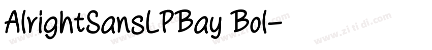 AlrightSansLPBay Bol字体转换